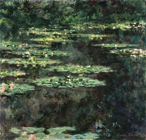 0014 莫奈睡莲系列 高清喷绘素材 Water Lilies 1904油画超高清大图原图扫描真迹全图书画图片下载