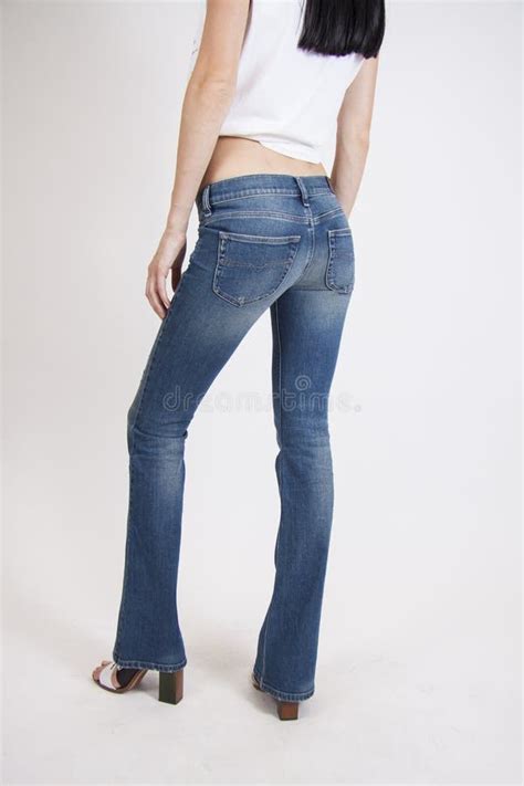 Retro Jeans On Slim Model Stock Image Image Of Modern 62274803