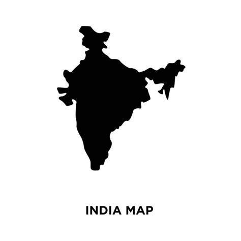 Silueta De Mapa India Png Sobre Fondo Blanco Ilustraci N Vectorial