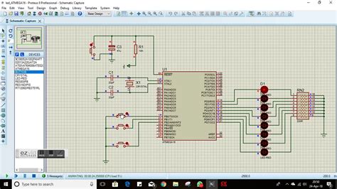 Program Led Berjalan Dengan Codevisionavr Atmega16 Youtube