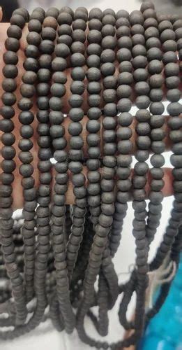 Natural Krungali Beads Mala Natural Ebony Black Mala 6 Mm Round