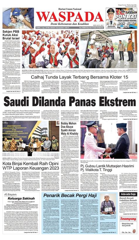 Waspada Rabu Mei Epaper Harian Waspada