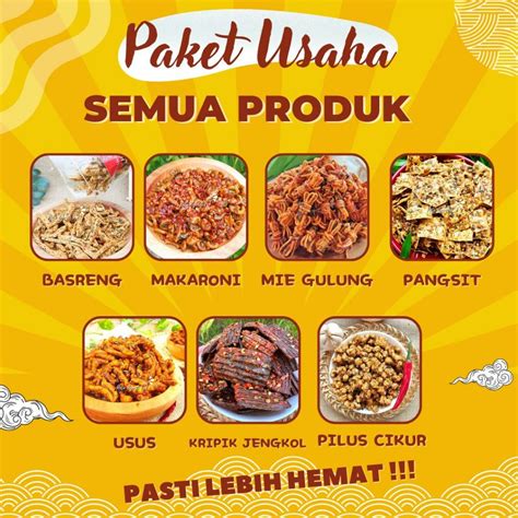 Jual PAKET USAHA TOTAL 7KG SEMUA PRODUK MIE GULUNG BASRENG KRIPIK