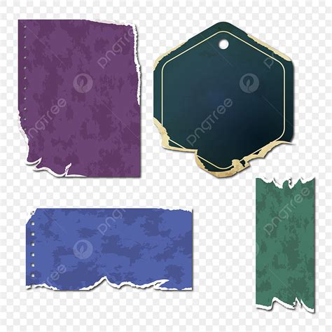 Conjunto De Vectores De Papel De Lbum De Recortes Vintage Png