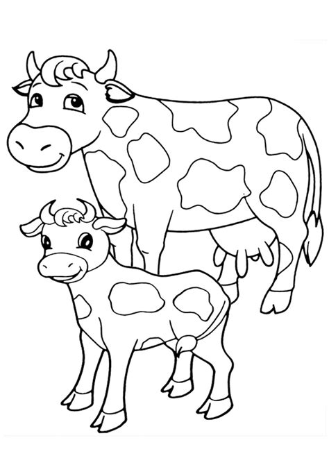 Cow And Calf Coloring Pages Coloring Pages