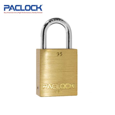 paclock light duty brass padlock    shackle spread  serie