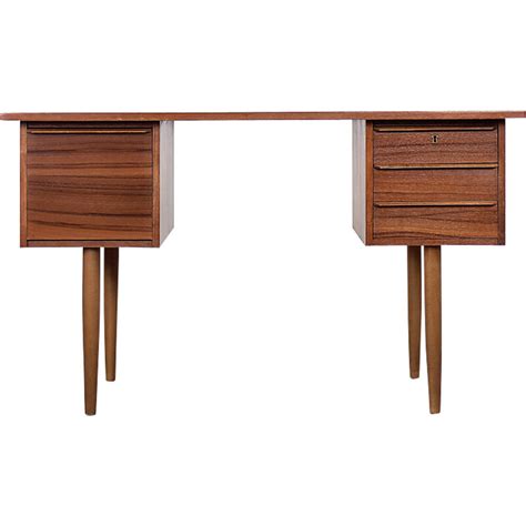 Bureau Scandinave Vintage En Teck Avec Tiroirs 1960