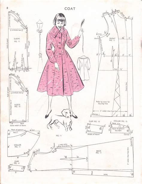 Free Vintage Coat Sewing Pattern Sewing Patterns Pinterest