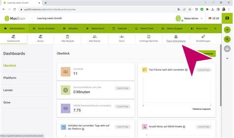 Team Entwicklung MaxBrain Lernplattform Learning Platform