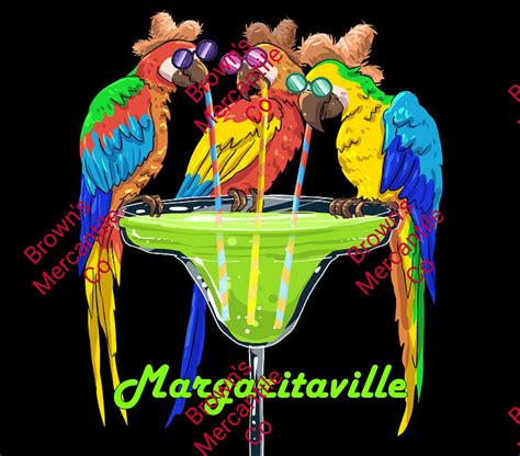 Margaritaville Png Tumbler Wrap Jimmy Buffett Parrot Head Etsy