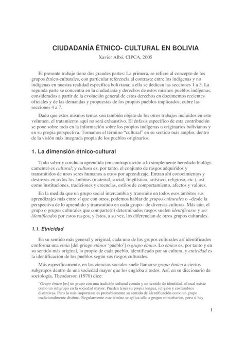 Pdf Ciudadan A Tnico Cultural En Bolivia Dokumen Tips