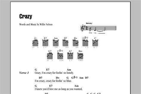 Crazy by Willie Nelson - Guitar Chords/Lyrics - Guitar Instructor