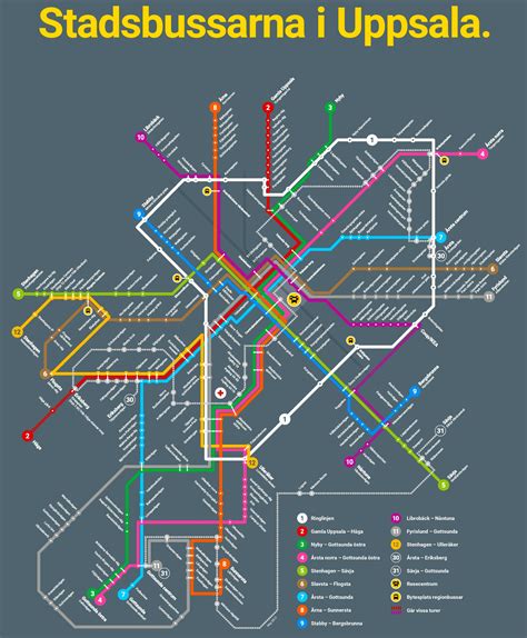 Uppsala bus map - Ontheworldmap.com