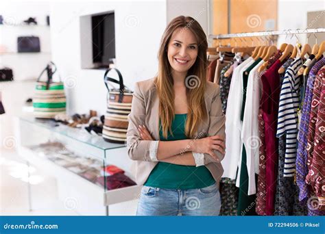 Sales Assistant In Clothing Store Stock Photo Image Of Buying