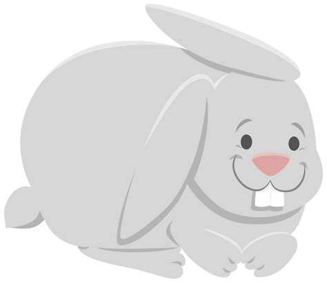 Personnage animal de dessin animé mignon lapin ou lapin Vecteur Premium