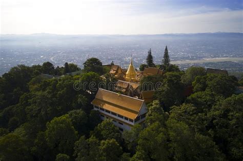 Aerial View at Wat Phra that Doi Suthep Temple in Chiangmai, Thailand ...