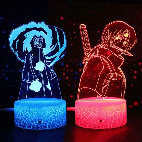 7 Colors Naruto LED Night Light Toys Anime Akatsuki Uchiha Itachi