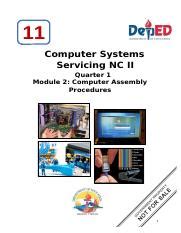 CSS11 Module 2 Q1 Final Docx 11 Computer Systems Servicing NC II