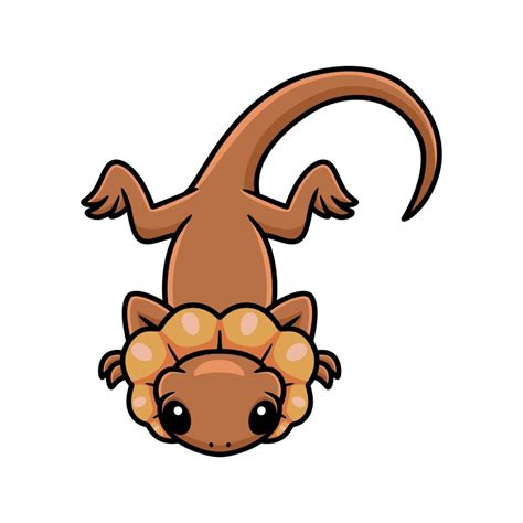 Cute Little Frilled Lizard Cartoon 13548508 Vector Art At Vecteezy