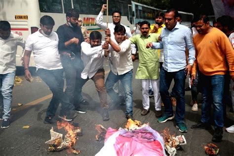 Free Photo Indian Youth Congress Protests Against Disputed Statement