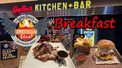 Guy Fieri's Kitchen & Bar (Breakfast Menu) Live Casino Pittsburgh - YouTube