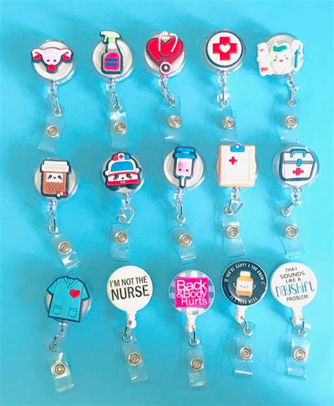 Rn Reel Id Badge Pharmacy Tech Id Badge Retractable Reels Nurse Reels