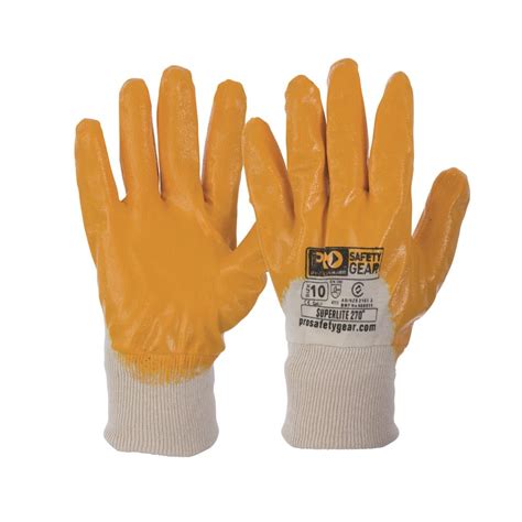 Nbr 34 Dipped Nitrile Orange Gloves Site Ware Direct Workwear Ppe