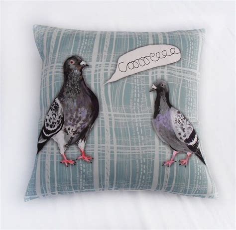 Pigeon Cushion Cover Cushion Cover Etsy Cushion Pads