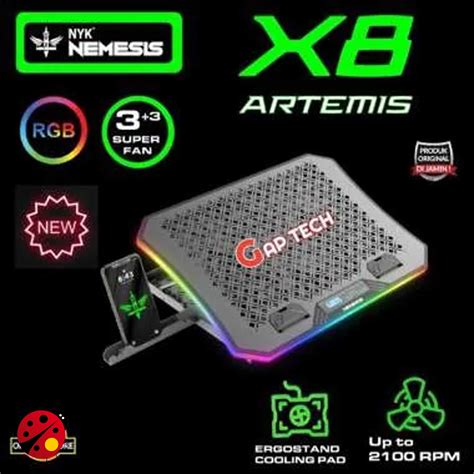 Nyk X Artemis Rgb Gaming Cooling Pad Cooler Notebook Siplah