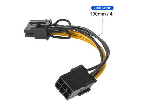 Cablecreation 6 Pin To 8 Pin Pcie Adapter Cable 2 Pack 6 Pin To 8 Pin Pcie Express Power