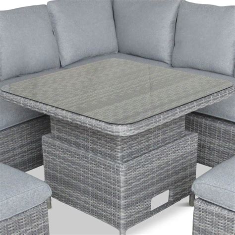 Lg Monte Carlo Stone Compact Corner Sofa Set With Adjustable Table