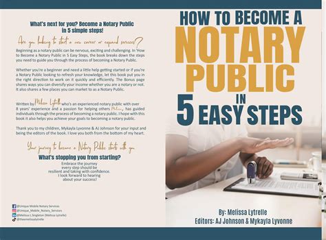 How To Become A Notary Public in 5 Easy Steps by Melissa LyTrelle : $22