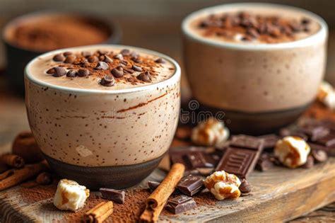 delicious natural cocoa drink  chocolate   mug   table