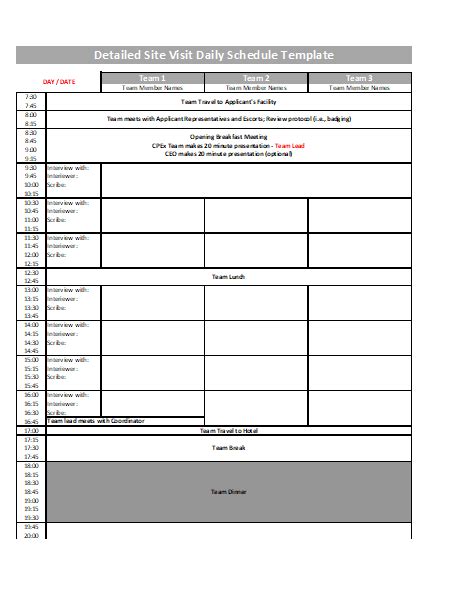 5 Free Daily Schedule Templates in MS Word, MS Excel and PDF