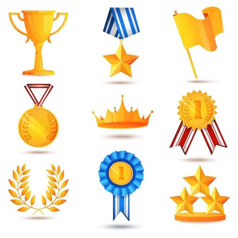 Iconos De Premio Establecidos Vector Gratis