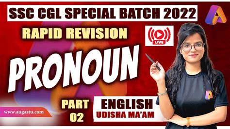 SSC CGL SPECIAL BATCH RAPID REVISION GRAMMAR PRONOUN PART 02