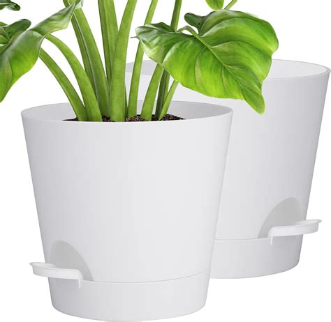 Idealife Pots à Plantes Pot de Fleurs 2 PcsPot de Plantes en Plastique