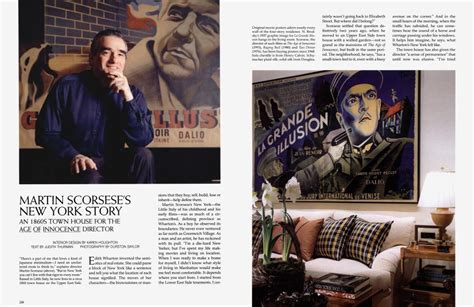 Martin Scorsese's New York Story | Architectural Digest | APRIL 1994