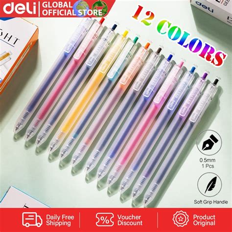 Deli Color Ballpen Press Gel Pen Mm Shopee Philippines