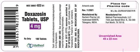 Doxazosin Package Insert Prescribing Information