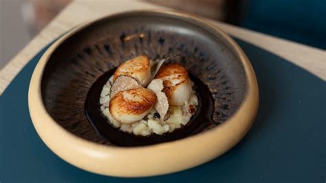 Recette de la Terre Mer Jus de lard risotto de panais à la truffe à