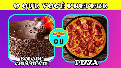 O Que Voc Prefere Doce Ou Salgado Jogo Das Escolhas Voc Prefere