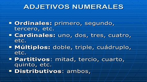 25 EJEMPLOS DE ADJETIVOS NUMERALES Purotip