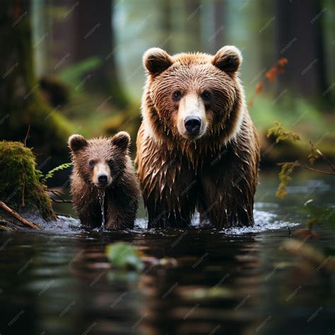 Premium Photo | Siberian brown bear