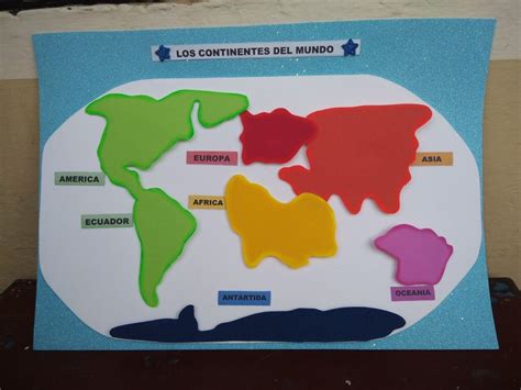 Rompecabezas Mapa Del Mundo Continentes Y Océanos