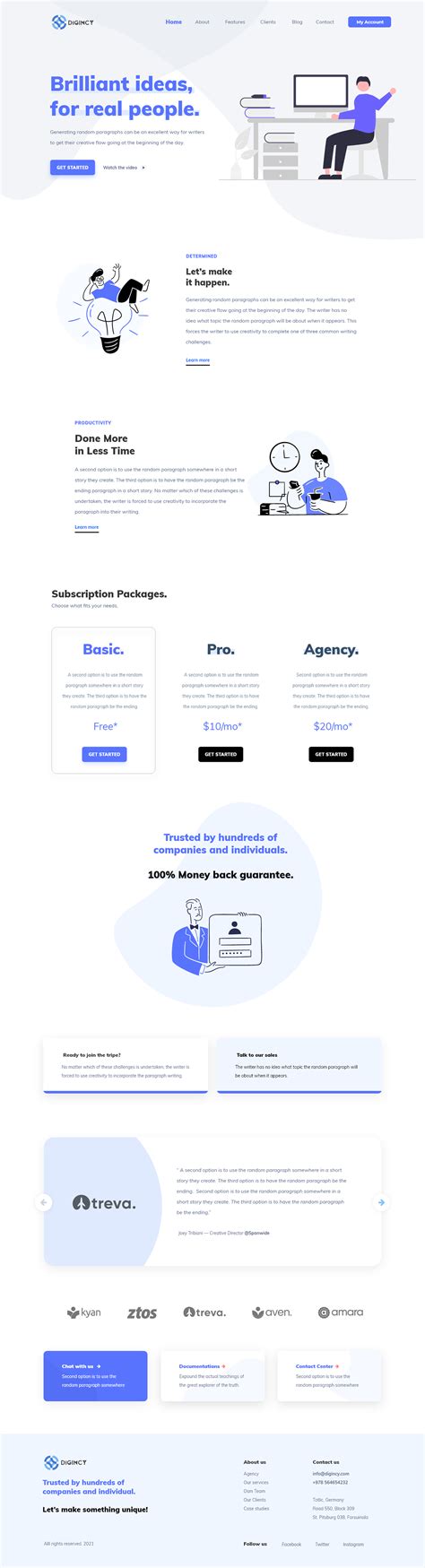 Marketing Agency Landing Page Ui Web Design On Behance