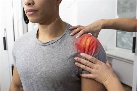 Physiotherapy For Shoulder Pain Stock Image F Science