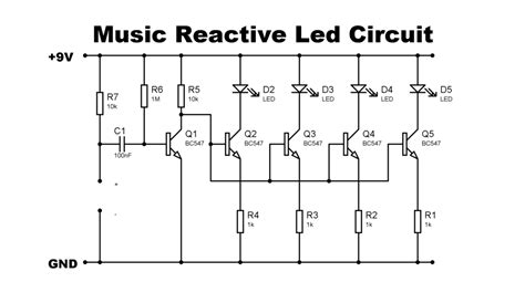 Music Operated Dancing Led Circuit Diagram Circuit Diagram