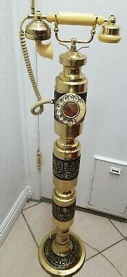 Rare Vintage Brass Floor Standing Rotary Dial Phone Ebay