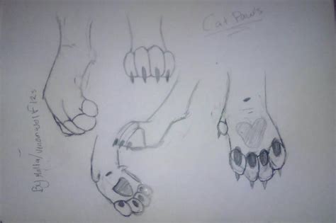 Cat paw sketch by Venom-Age on DeviantArt